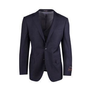 Novello Navy Blue, Modern Fit, Pure Wool Blazer by Tiglio Luxe TIG1002